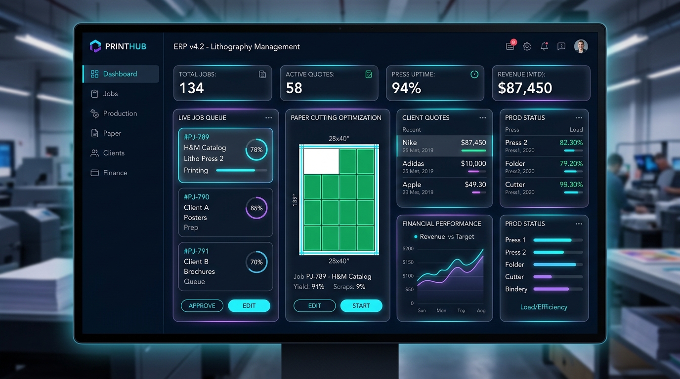 Vista previa de LithoManager ERP